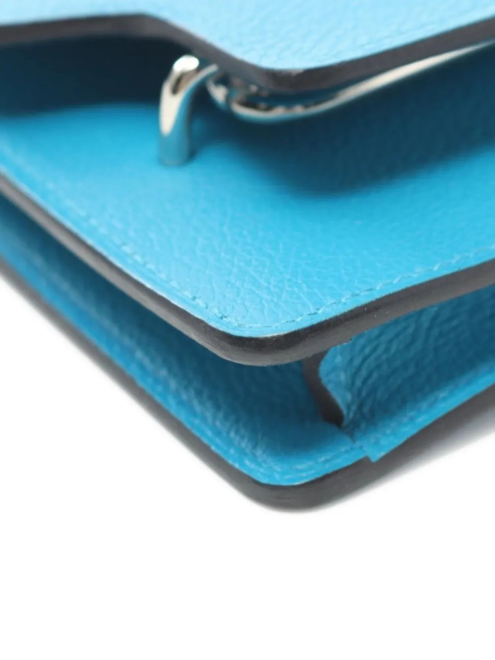 Pre-owned Hermes 2020 Lawris Bi-fold Wallet In Blue