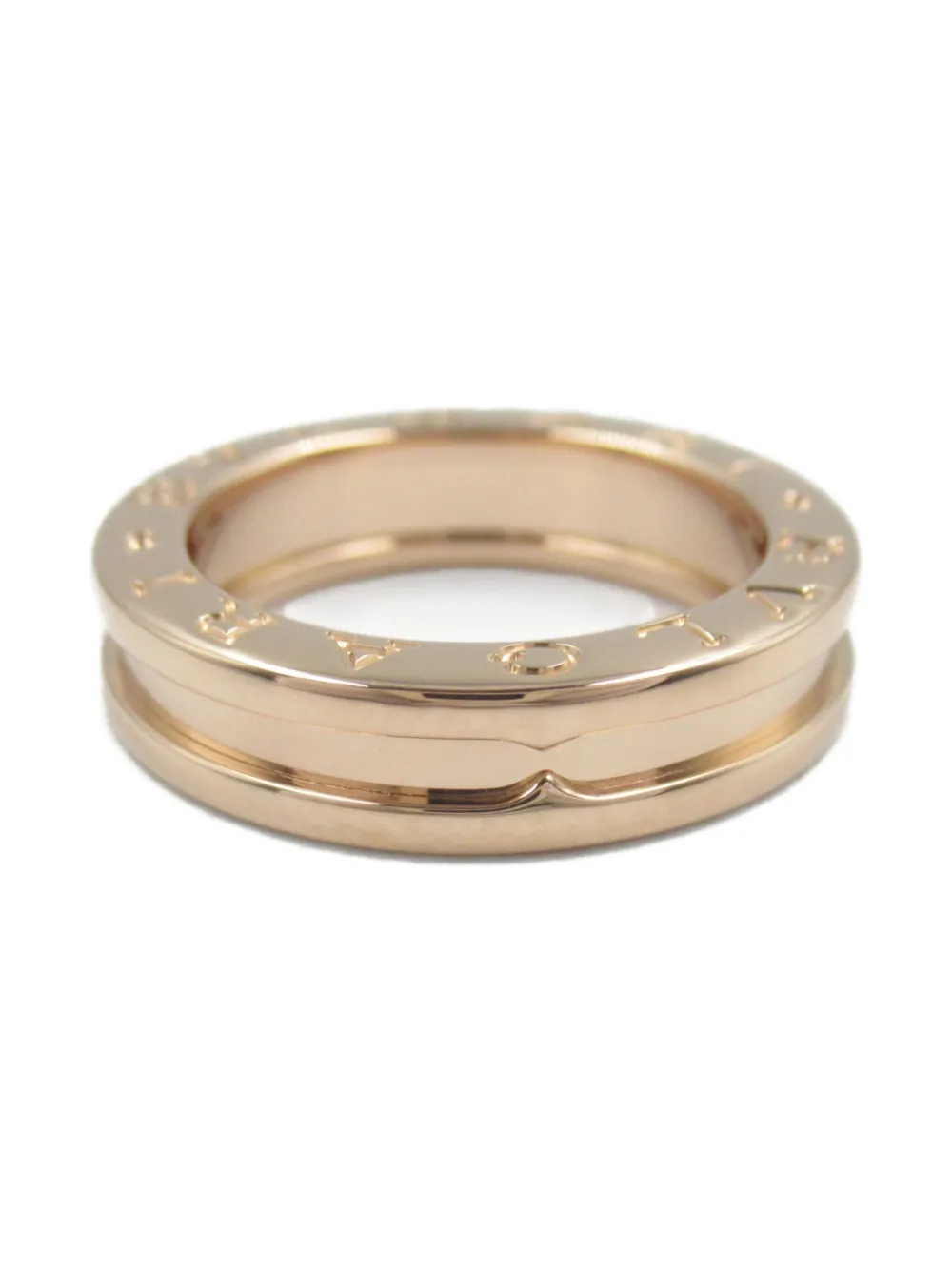 Pre-owned Bvlgari 10's 18kt Rose Gold B-zero1 Ring