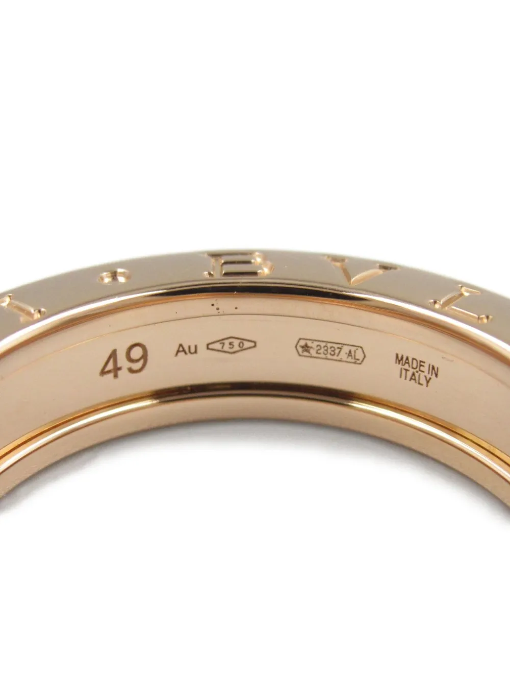 Pre-owned Bvlgari 10's 18kt Rose Gold B-zero1 Ring