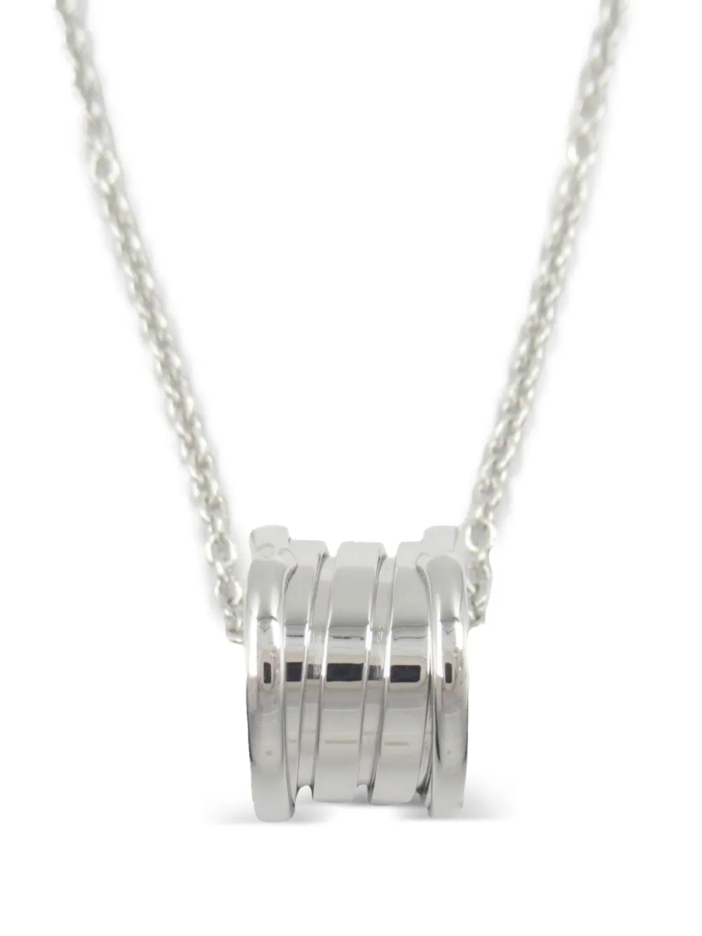 Bvlgari Pre-Owned 2010s ビー ゼロワン ネックレス 18Kホワイトゴールド - シルバートーン Bvlgari Pre-Owned 2010s ビー ゼロワン ネックレス 18Kホワイトゴールド - シルバートーン