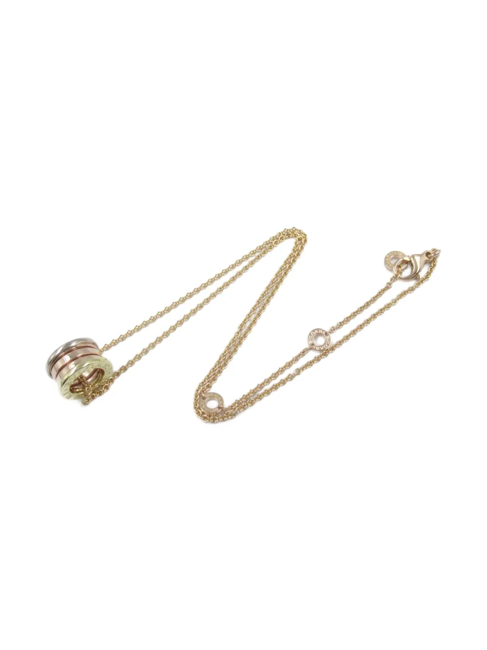 Pre-owned Bvlgari 10's 18kt Yellow Gold B-zero Perfect Mistake Necklace In 金色