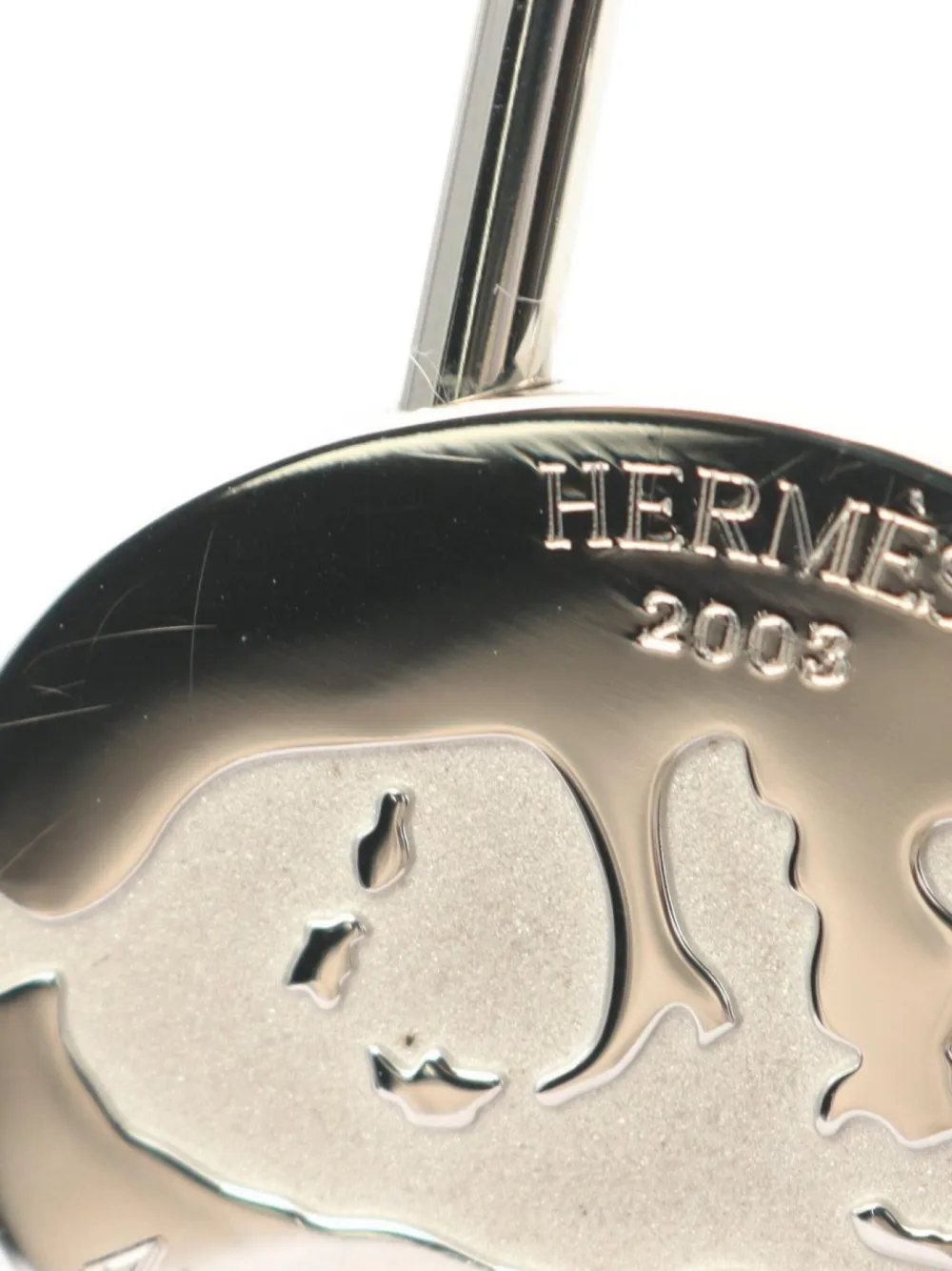 Pre-owned Hermes 2010s Année Mediterranee Cadena Bag Charm In Silver