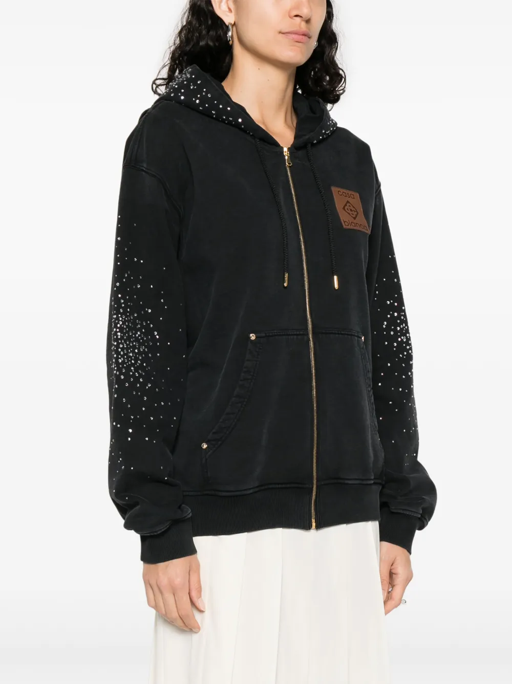 Casablanca Hoodie van biologisch katoen 01 FADED BLACK