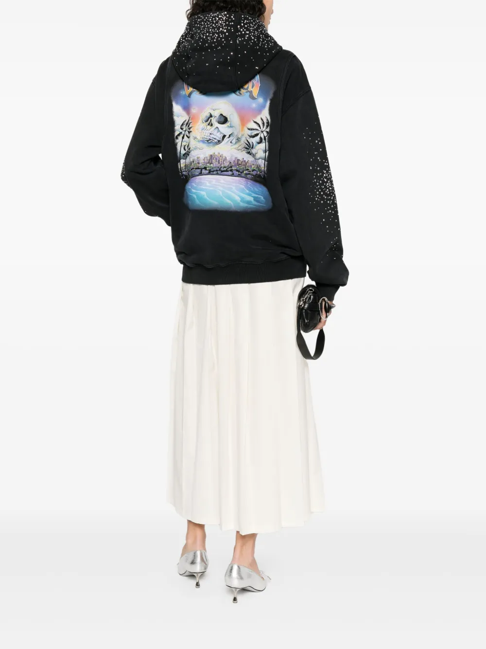 Casablanca Hoodie van biologisch katoen - 01 FADED BLACK