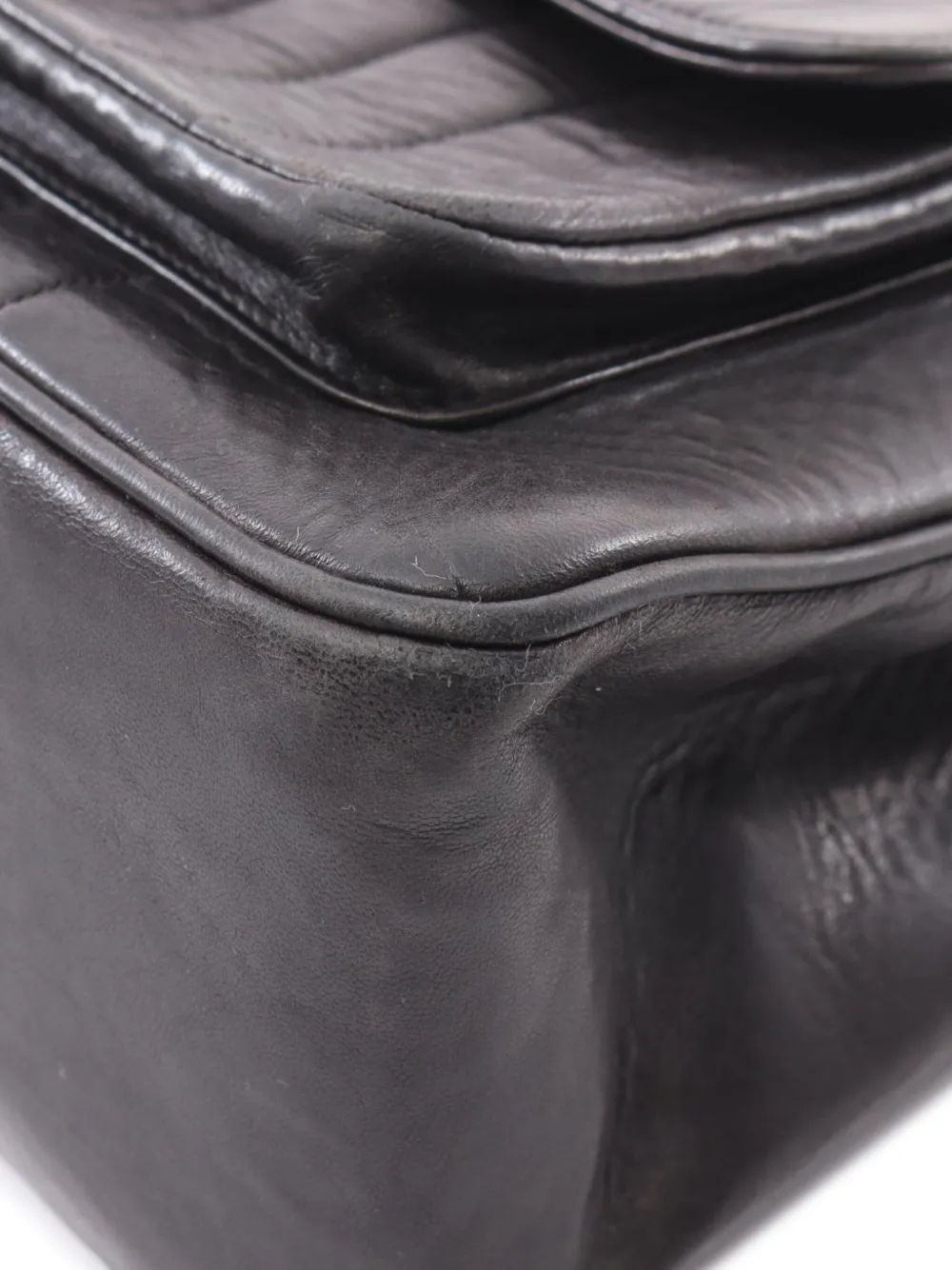 Pre-owned Chanel 1996-1997 Mademoiselle Chain Shoulder Bag In Black