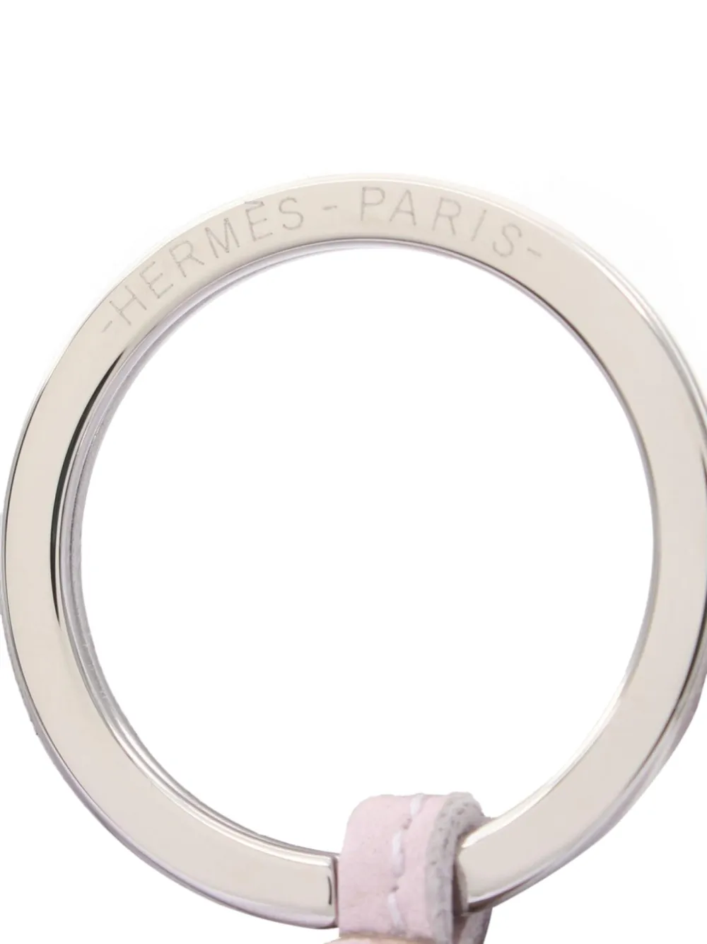 Pre-owned Hermes 2024 Poulpe Keyring In Pink