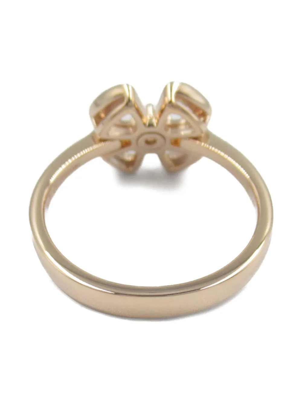Pre-owned Bvlgari 2010s 18k Rose Gold Fiorever Diamond Ring In 粉色