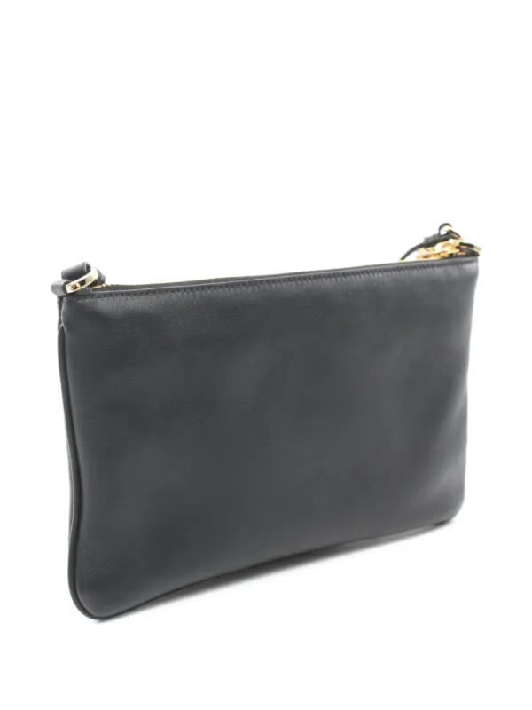 Prada Pre-Owned 2010s Leather Shoulder Bag | Black | FARFETCH