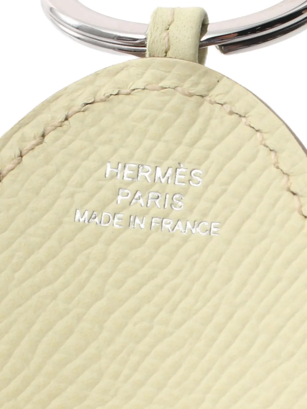 Pre-owned Hermes 2025 Poulpe Keyring In Yellow