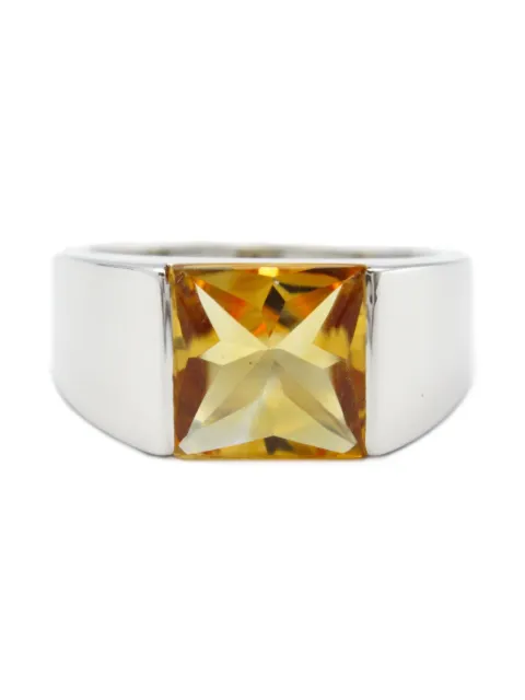 Cartier anillo Tank en oro blanco de 18kt con citrino 2010