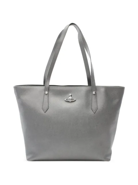 Vivienne Westwood Pre-Owned 2020s Orb-plaque leather tote bag