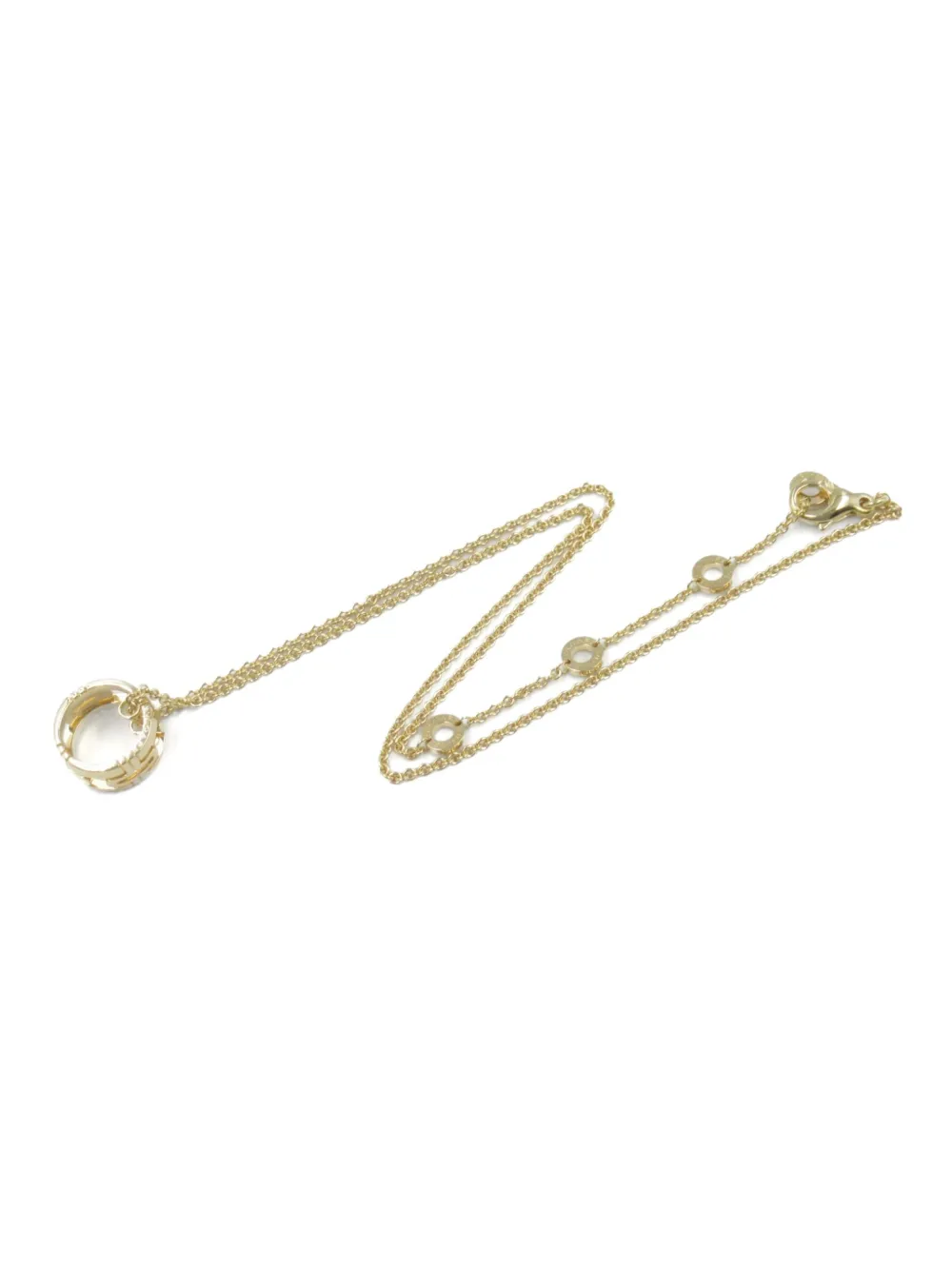 Pre-owned Bvlgari 10's 18kt Yellow Gold Parentesi Necklace