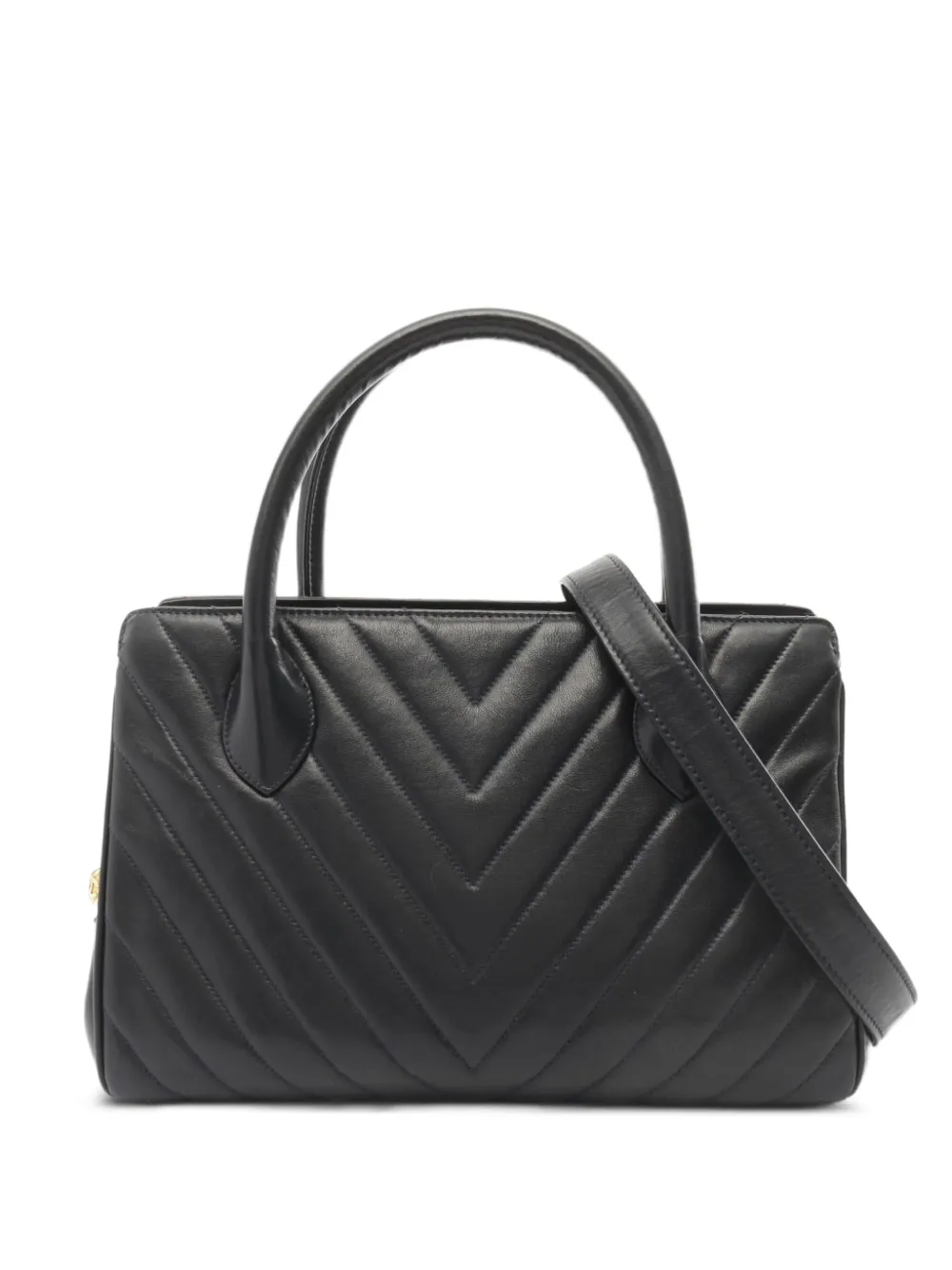 CHANEL Pre-Owned 1991-1994 シェブロン ハンドバッグ - ブルー CHANEL Pre-Owned 1991-1994 シェブロン ハンドバッグ - ブルー