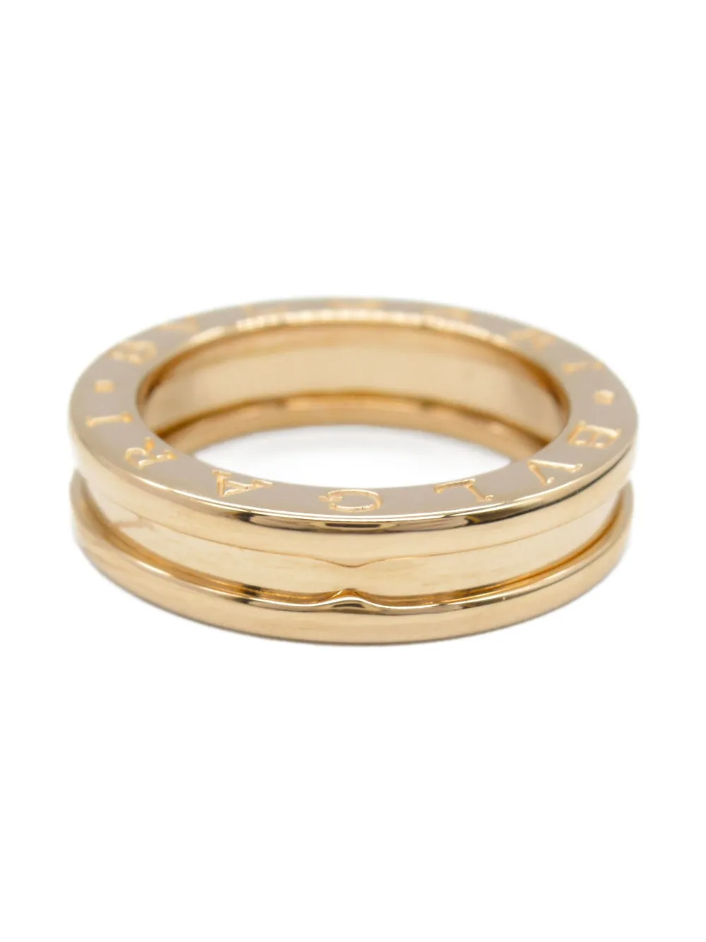 Pre-owned Bvlgari 2010s 18k Rose Gold B-zero1 Ring