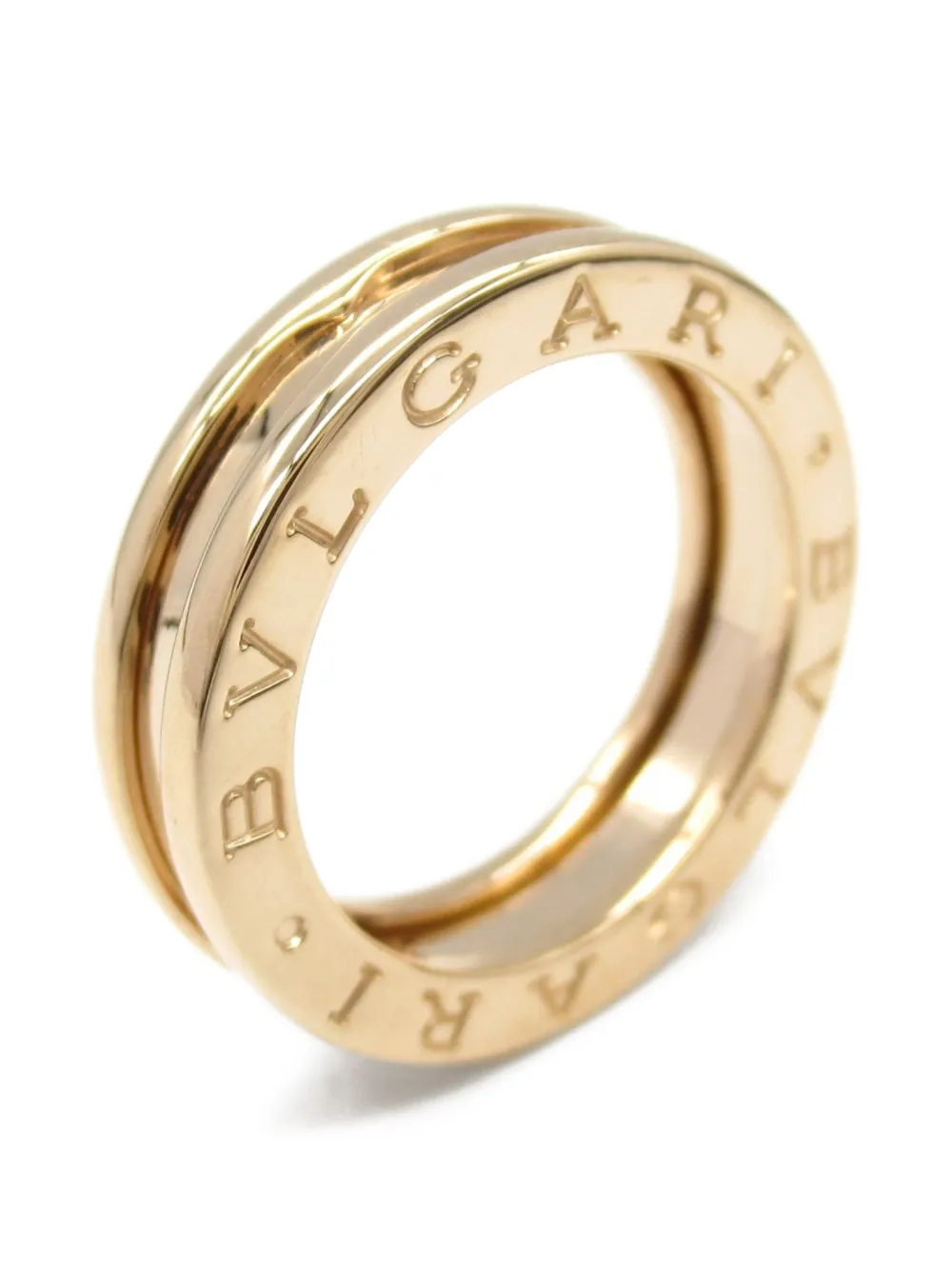 Pre-owned Bvlgari 2010s 18k Rose Gold B-zero1 Ring