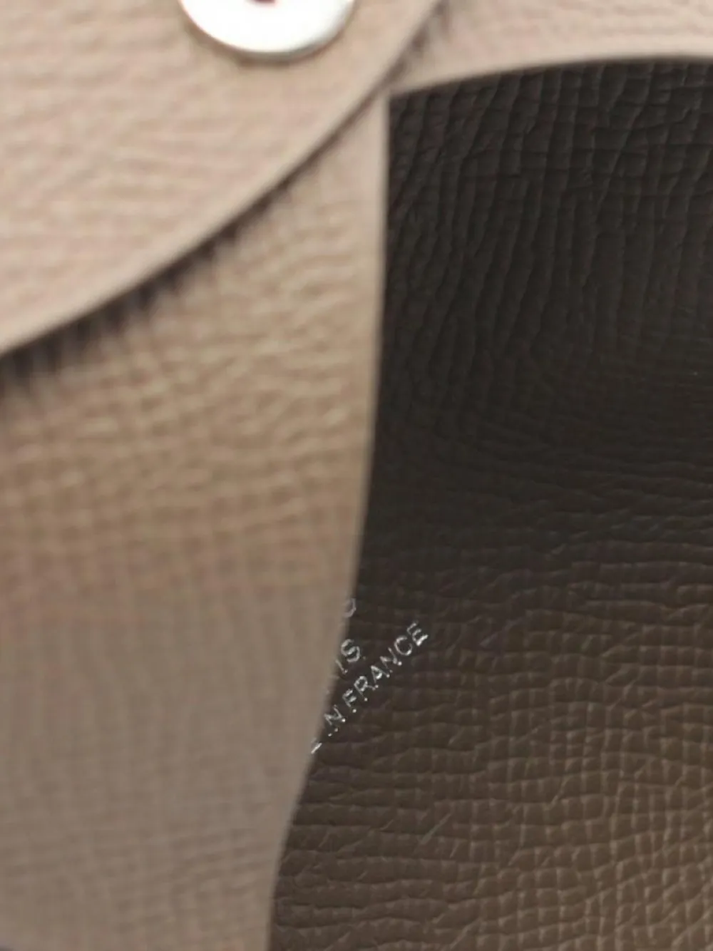 Pre-owned Hermes 2024 Calvi Coin Purse In Brown