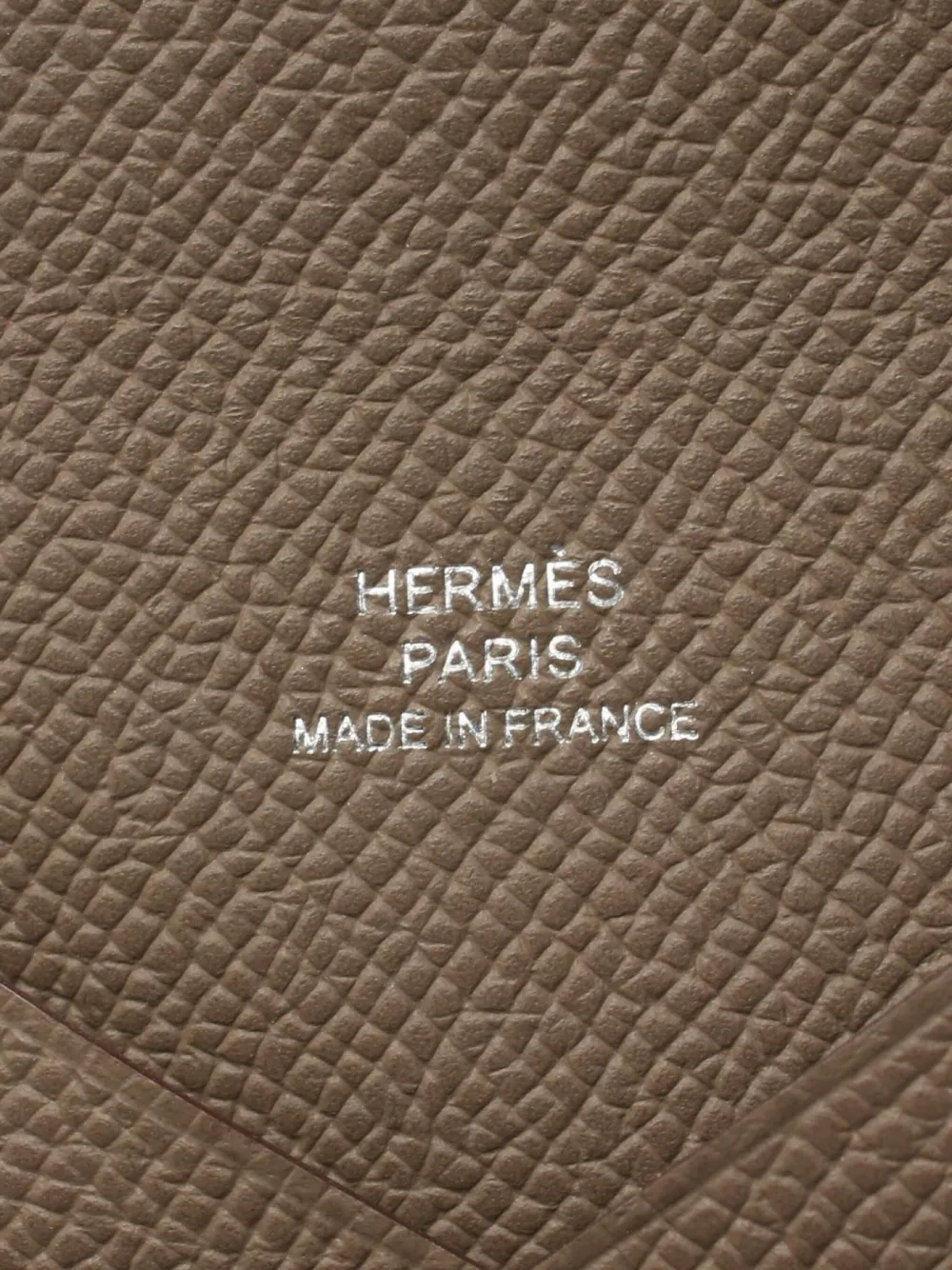 Pre-owned Hermes 2024 Calvi Coin Purse In Brown
