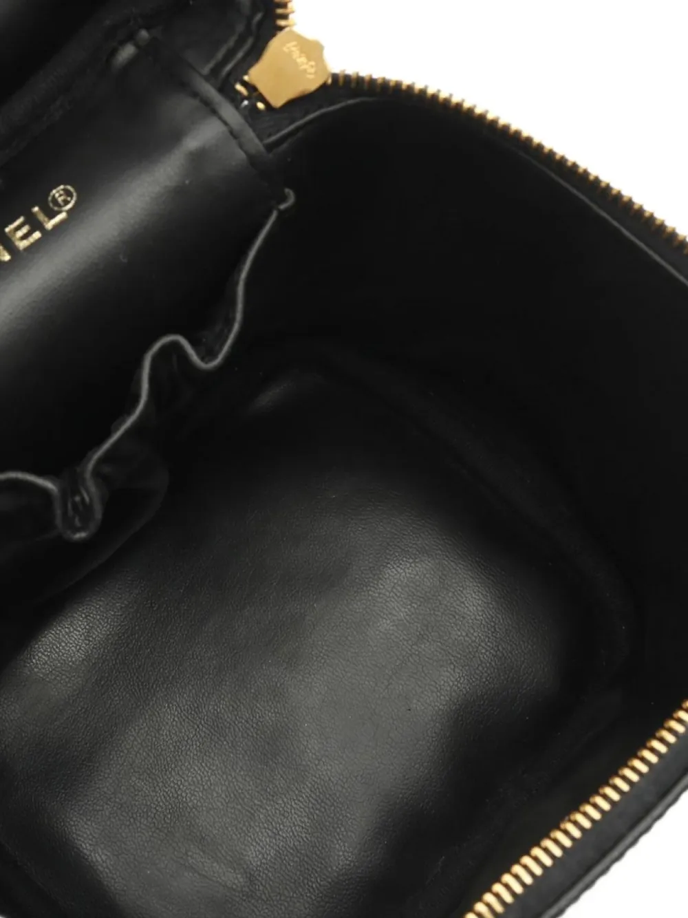 Pre-owned Chanel 2000-2002 Coco Mark Vanity Bag In Black