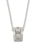 Bvlgari Pre-Owned 10's 18kt white gold Parentesi diamond necklace - Silver