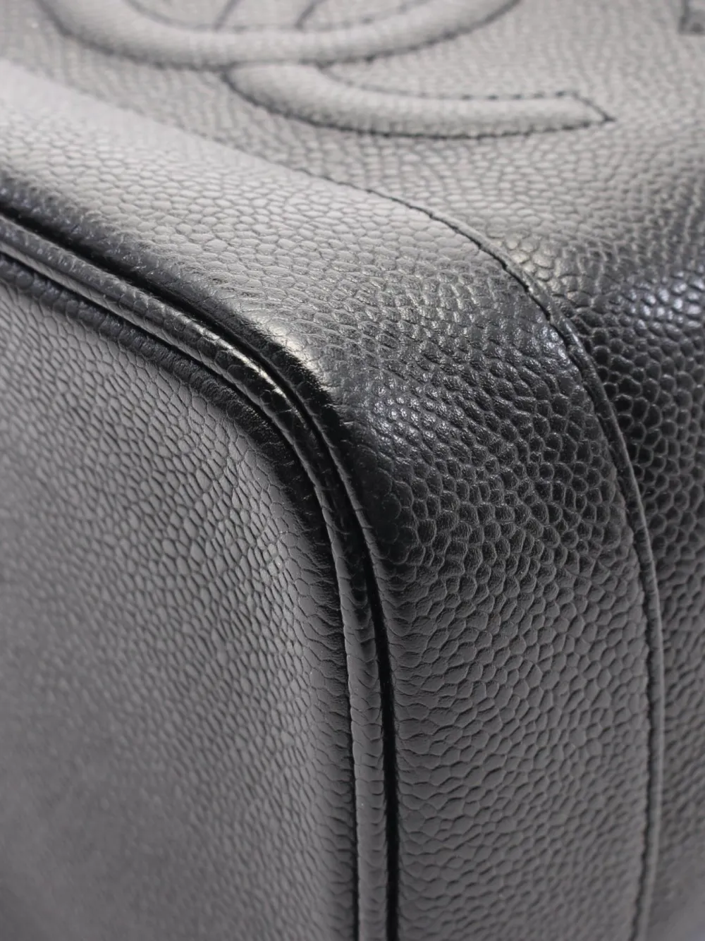 Pre-owned Chanel 2002-2003 Coco Mark Handbag In Black
