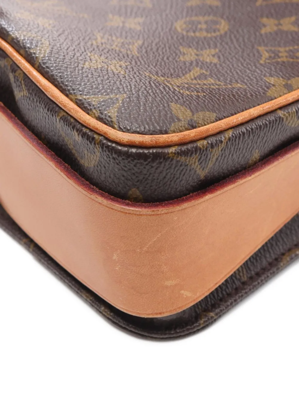 Pre-owned Louis Vuitton 1987 Cartouchiere Mm Shoulder Bag In Brown