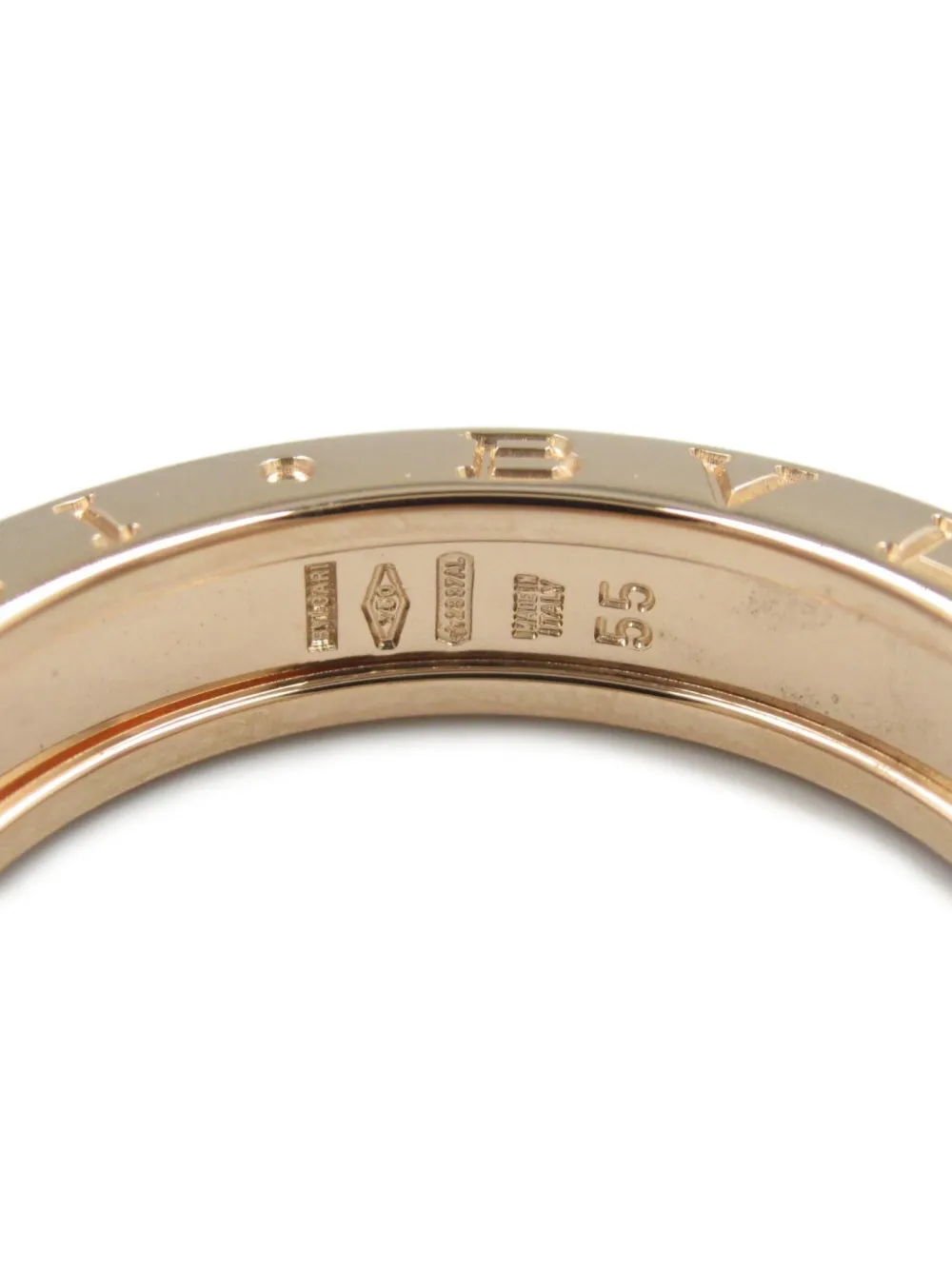 Pre-owned Bvlgari 10's 18kt Rose Gold B-zero1 Ring