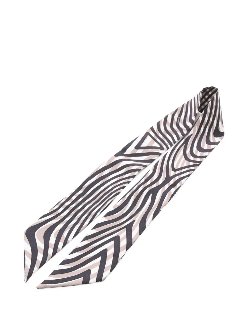 Pre-owned Hermes 2010s Twilly Scarf In Black