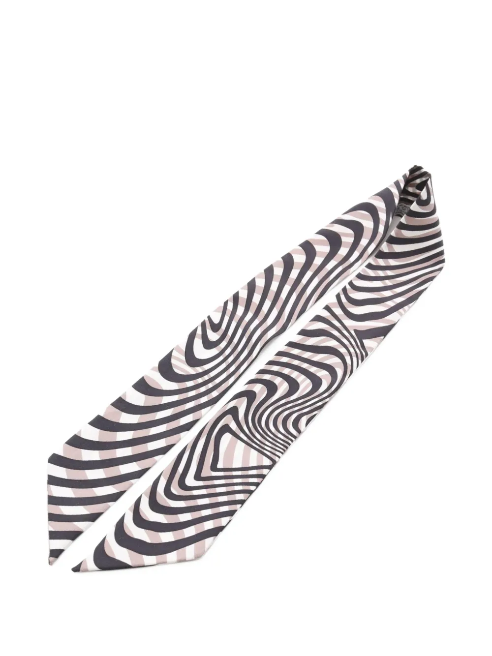 Pre-owned Hermes 2010s Twilly Scarf In Black