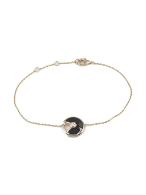 Cartier 10's 18kt rose gold Amulette onyx and diamond bracelet