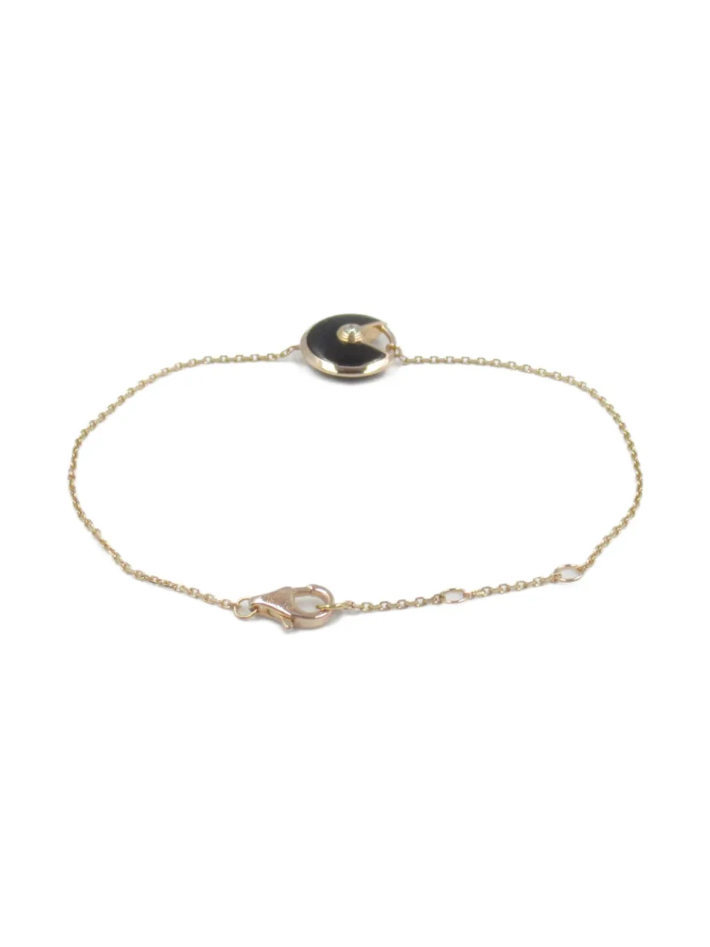 Cartier pulsera Amulette en oro rosa de 18kt con diamante y ónix 2010 | Image 2