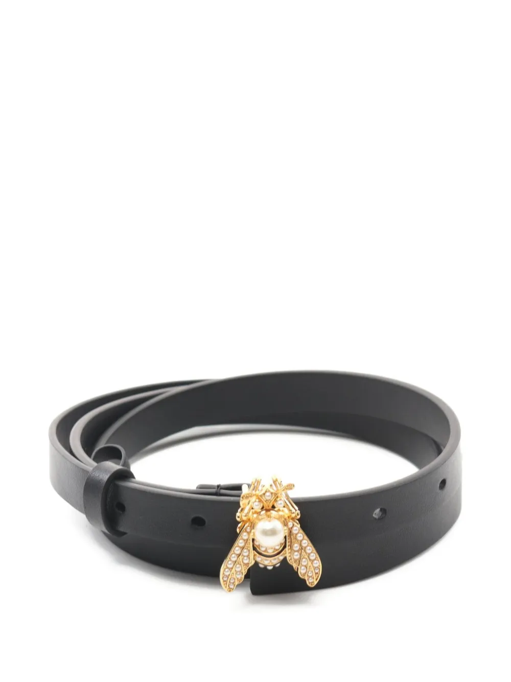 Christian Dior Pre-Owned 2010s Bee レザーベルト - ブラック Christian Dior Pre-Owned 2010s Bee レザーベルト - ブラック
