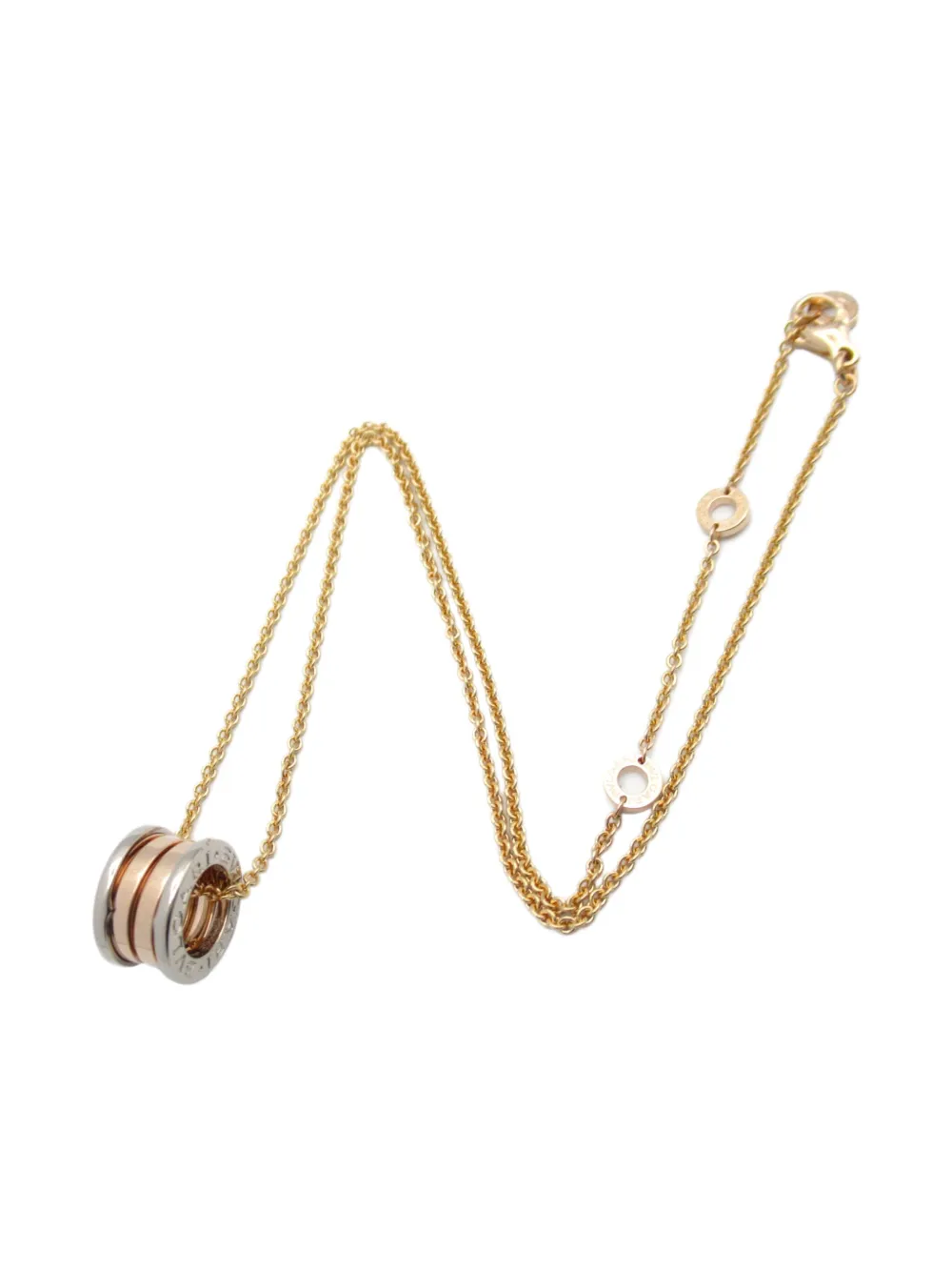 Pre-owned Bvlgari 2010s 18k Gold B-zero1 Necklace In 金色