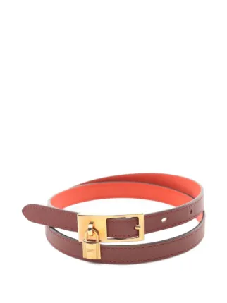HERMES Lucky Belt Clothing Leather Women\'s Bordeaux Red Lucky Duo 15 reversible belt - Red | Hermès USA main image 4