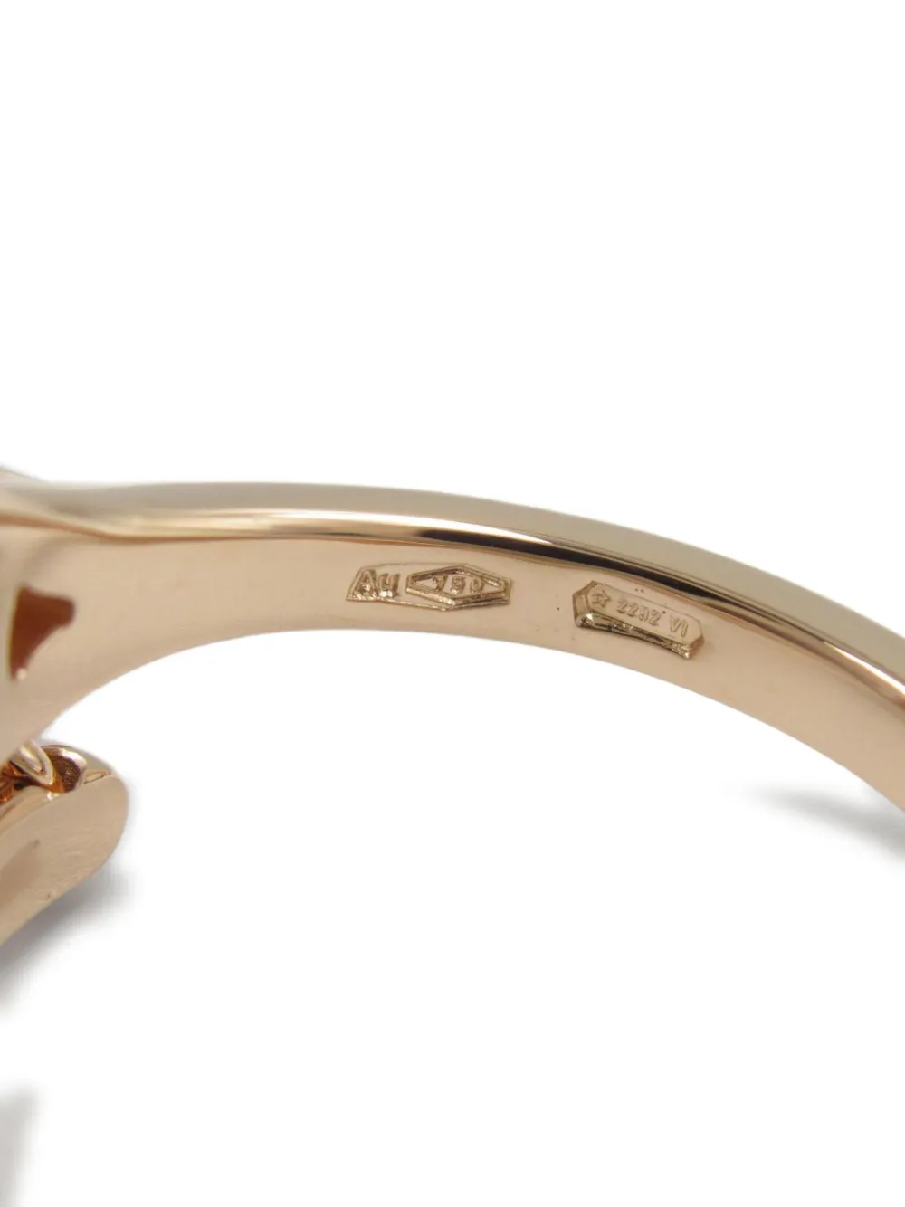 Pre-owned Bvlgari 2010s 18k Rose Gold Diva Dream Diamond Ring In 金色
