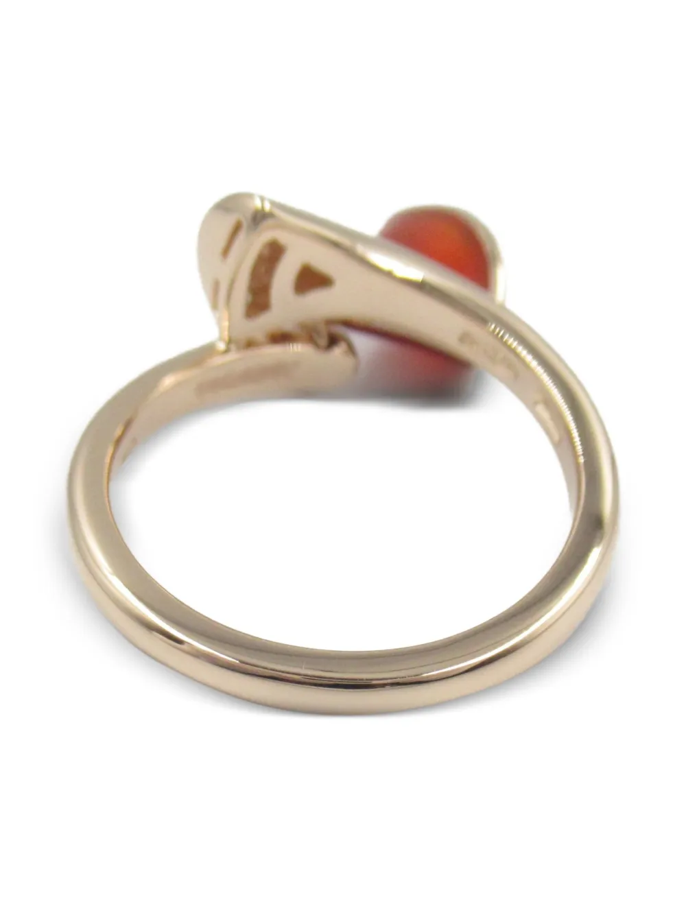 Pre-owned Bvlgari 2010s 18k Rose Gold Diva Dream Diamond Ring In 金色