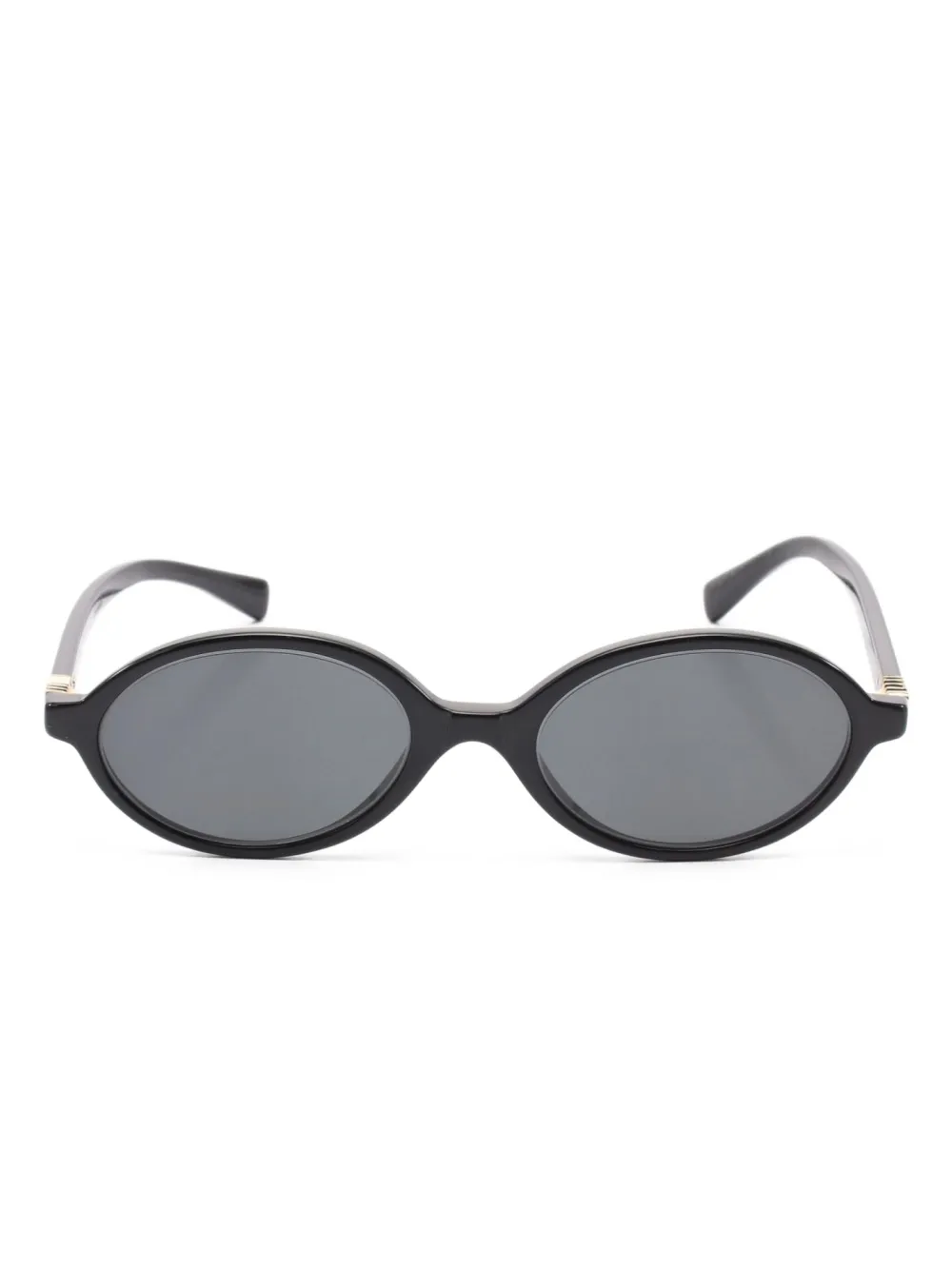 Miu Miu Pre-Owned 2010s oval-frame sunglasses | Black | Image 1