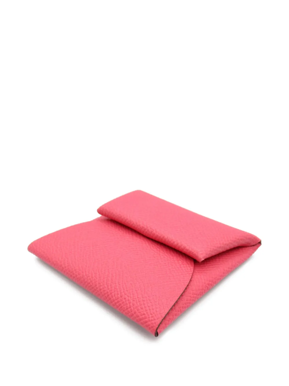 Pre-owned Hermes 2015 Leather Coin Purse In Pink
