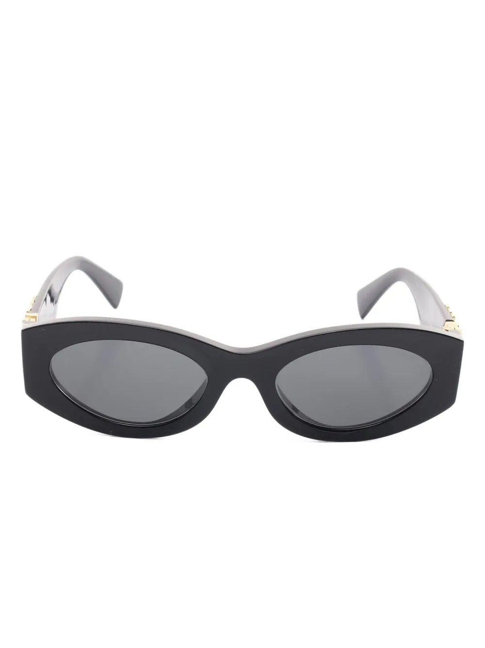 Miu Miu Pre-Owned 2010s Glimpse oval-frame sunglasses | Black | Image 1