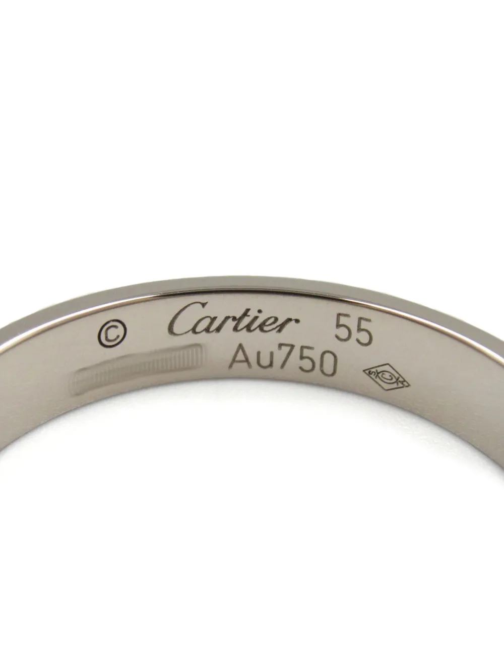Pre-owned Cartier 2010s 18k White Gold Mini Love Ring In 银色