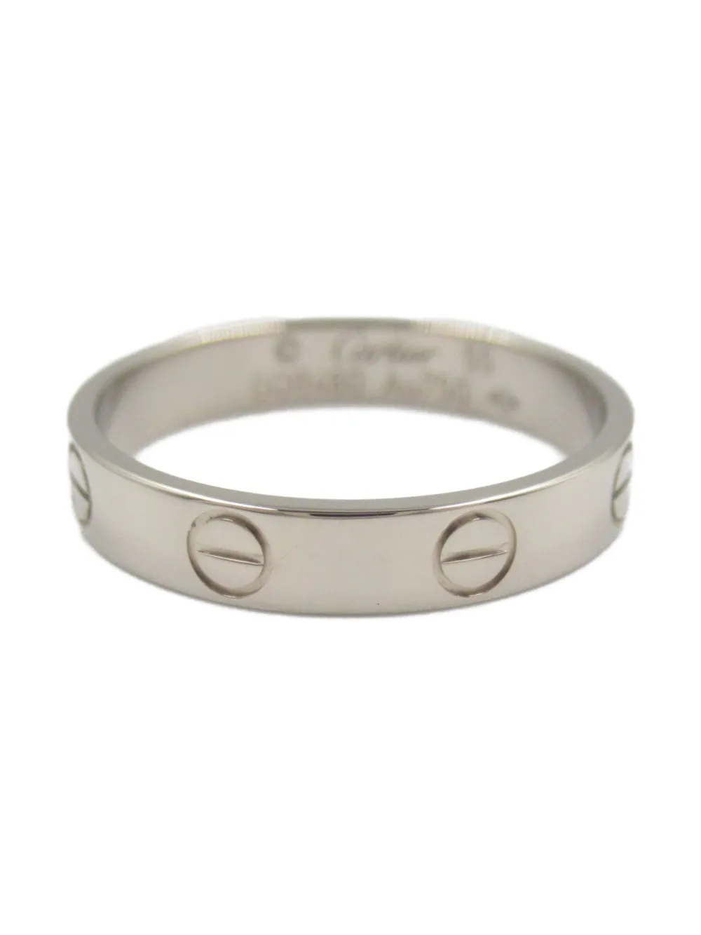 Pre-owned Cartier 2010s 18k White Gold Mini Love Ring In 银色