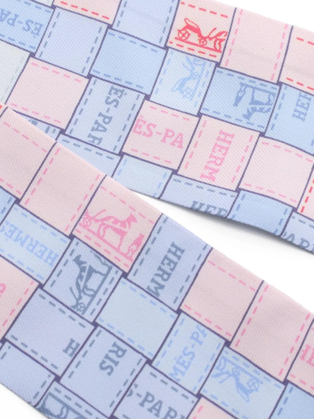 Hermès Pre-Owned mascada de seda Bolduc Check 2010 | Image 2