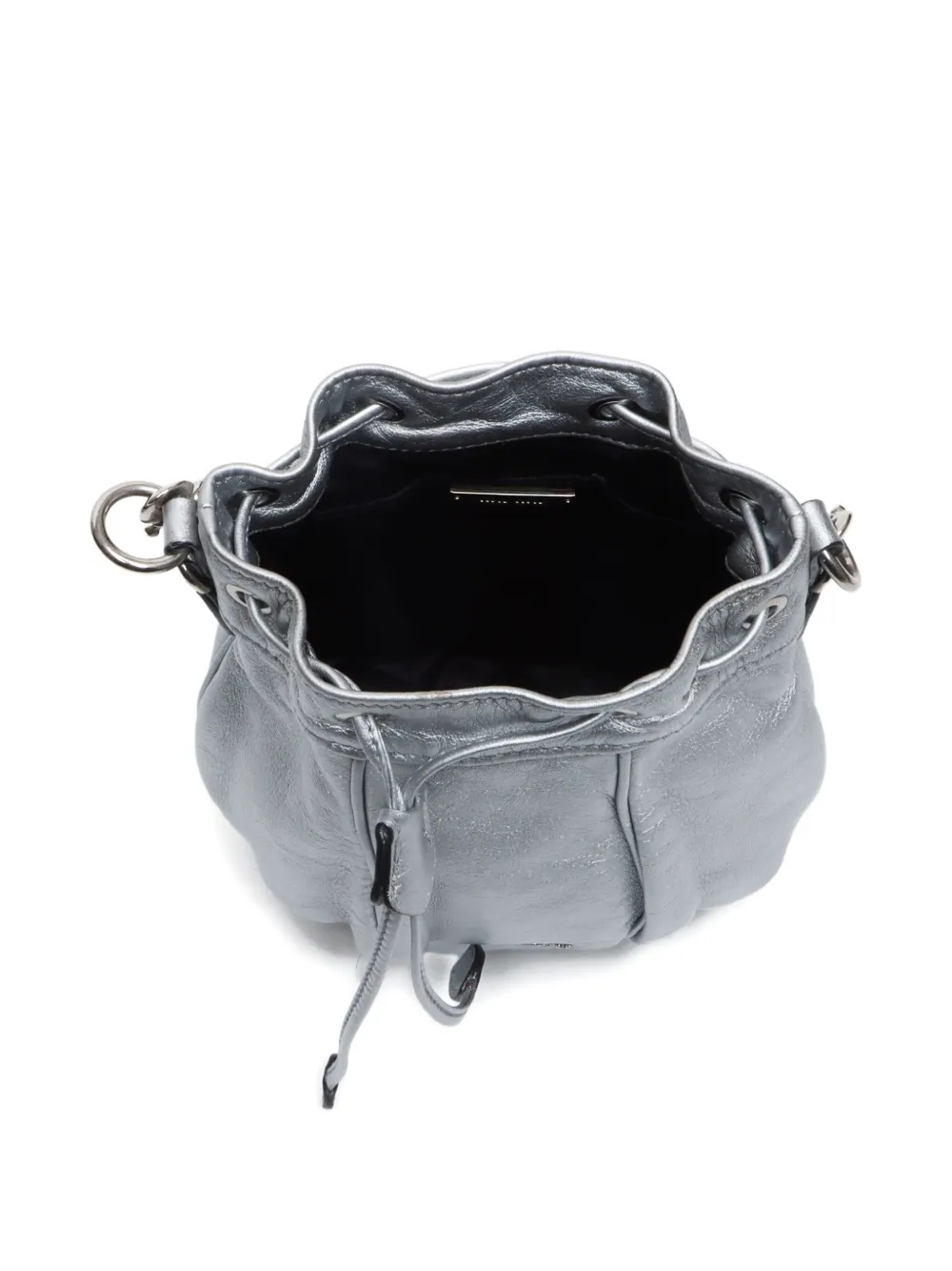 Pre-owned Miu Miu 2000-2020 Rhinestone Handbag In Silver