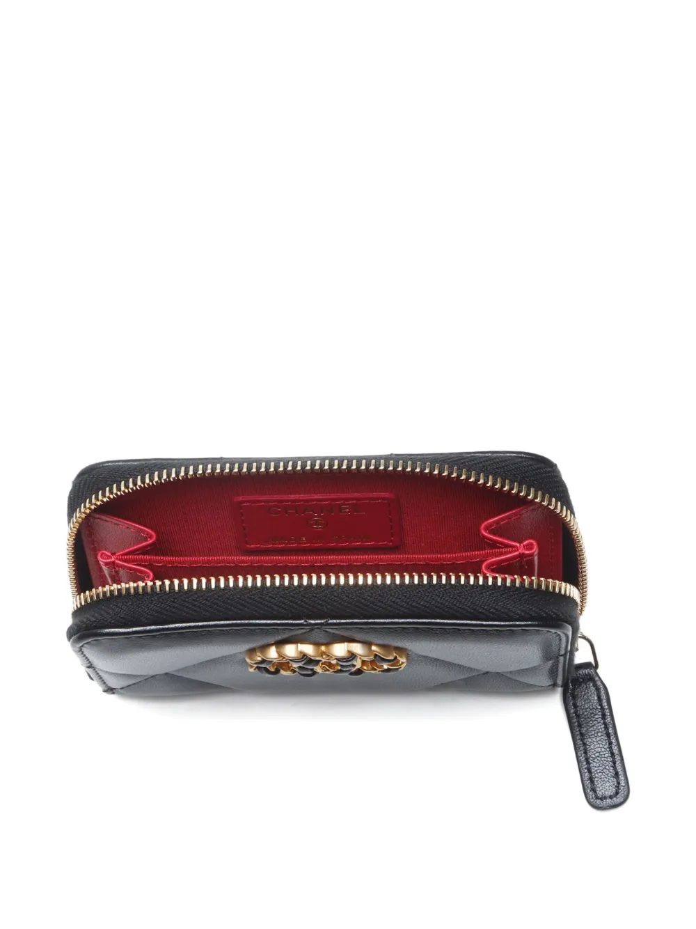 Pre-owned Chanel 2021-2022 Cc Leather Wallet In Black
