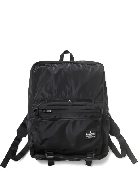 Makavelic logo-patch backpack