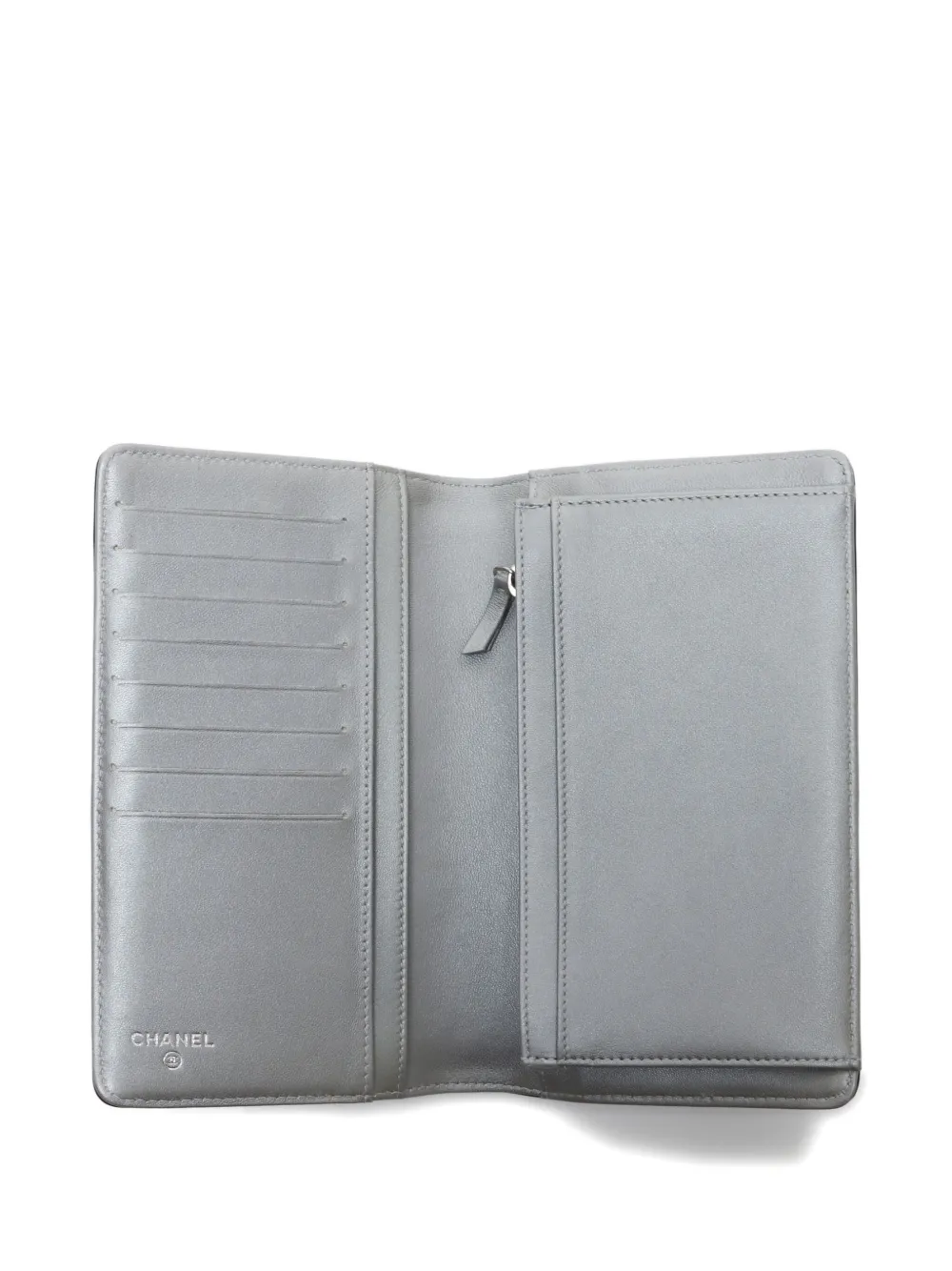 Pre-owned Chanel 2013 Camellia Wallet In Black