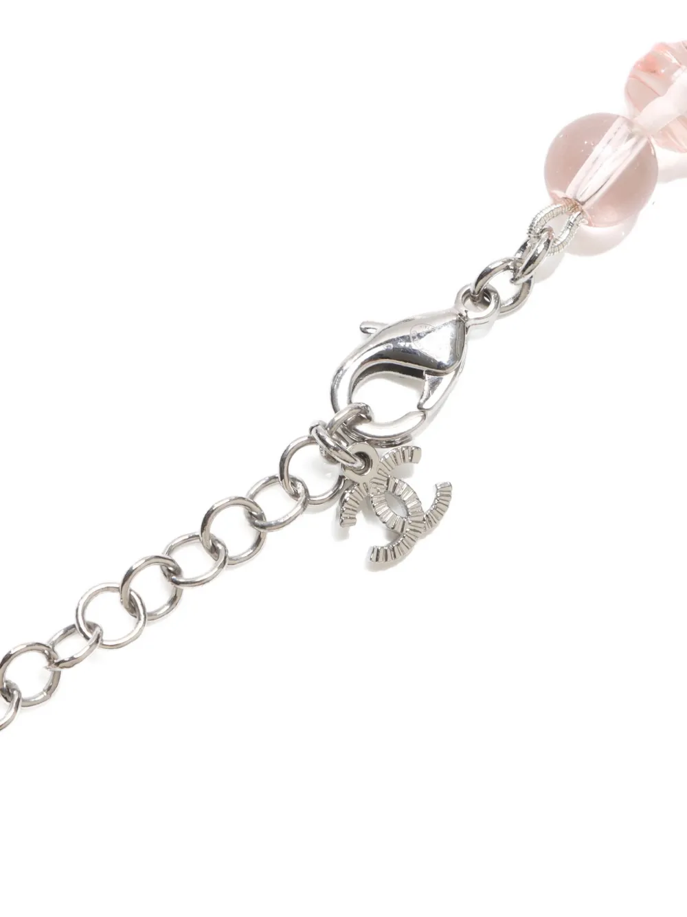 Pre-owned Chanel 2023 Cc-pendant Necklace In Silver