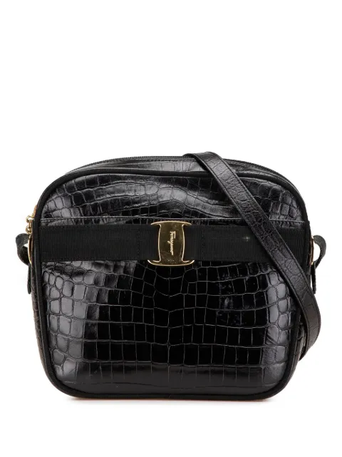 Ferragamo Pre-Owned bolsa crossbody Vara de piel en relieve 2000-2024