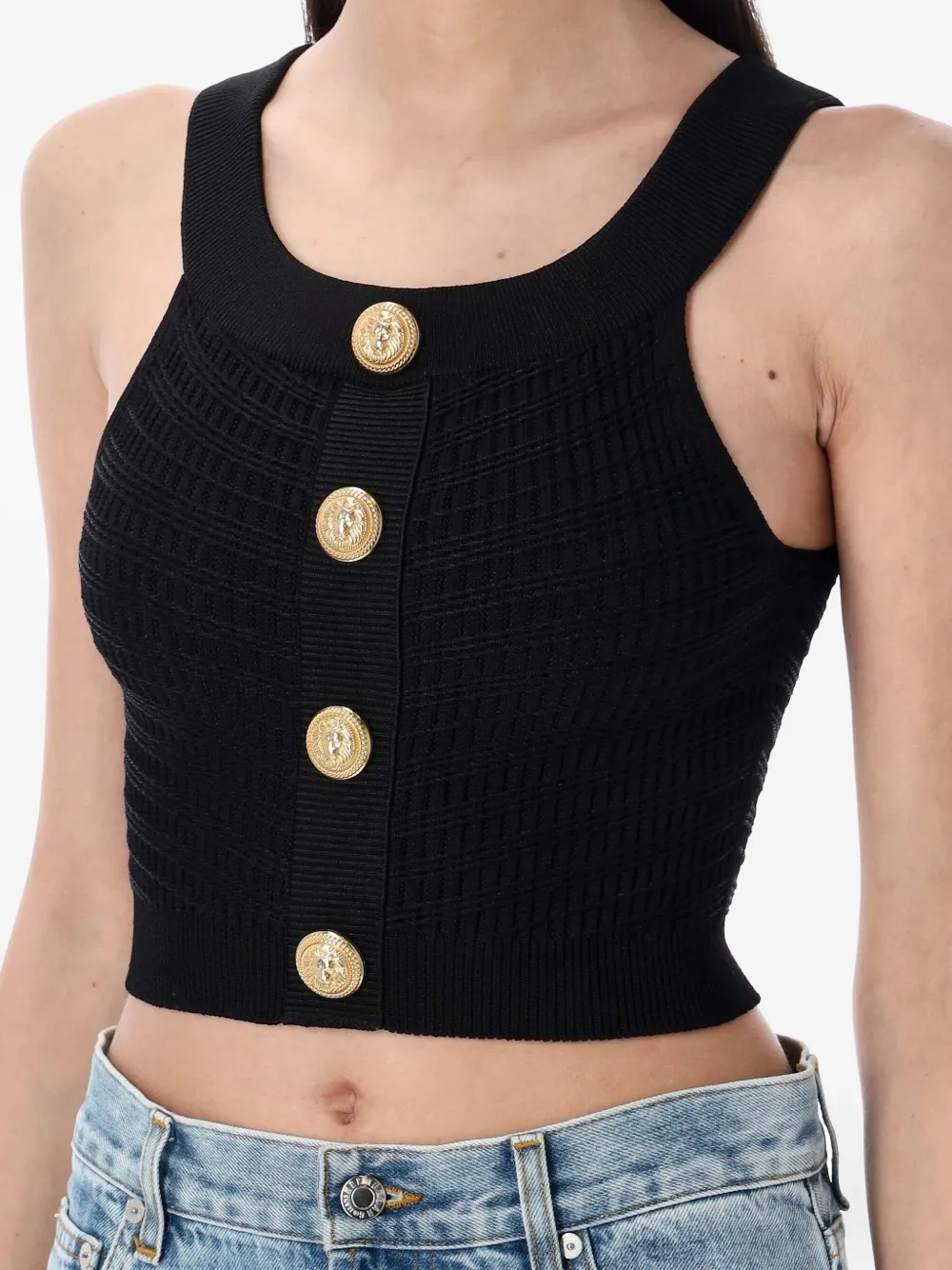 Balmain Top met boothals Zwart