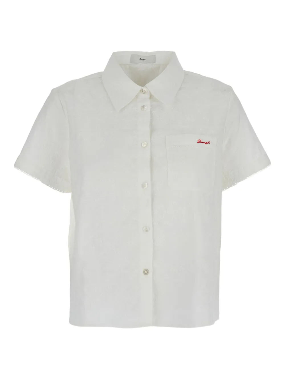 DUNST logo-embroidered shirt | White | Image 1