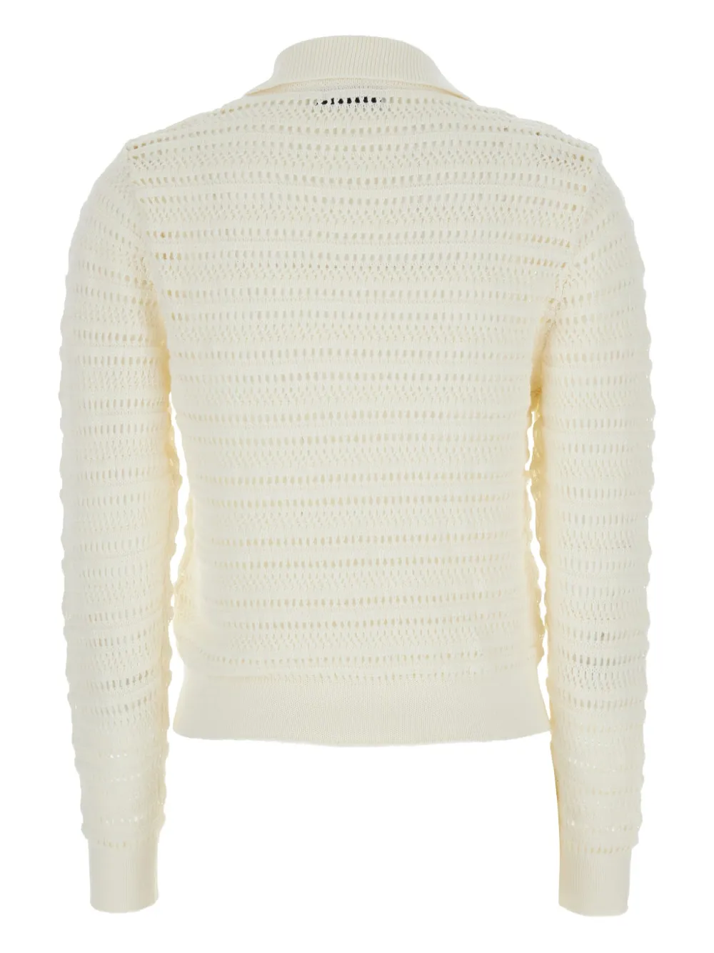 Dunst Cardigan Mit Lochstrickmuster In White